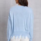 Lip Fringe Round Neck Sweater