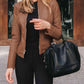 Mock Neck Zip Up Jacket