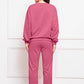 Comfy n' Cozy Round Neck Long Sleeve Sweatshirt and Pants Set