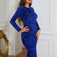 Love&Lemonade Sequin Zip-Back Slit Bodycon Dress