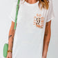 Full Size Round Neck Short Sleeve Cowboy Theme T-Shirt
