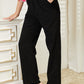 Double Take Black Full Size Pull-On Pants with Pockets