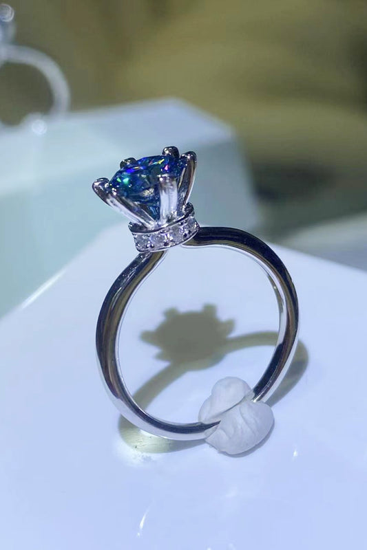 1 Carat Moissanite 6-Prong Solitaire Ring 💜