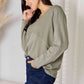 Culture Code Full Size V-Neck Long Sleeve T-Shirt