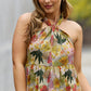 Be Stage Full Size Floral Halter Top in Green