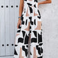Printed Wide Strap Jumpsuit with Pockets