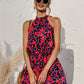 Women's Floral Tied Sleeveless Mini Dress