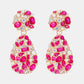 Teardrop Shape Zinc Alloy Dangle Earrings