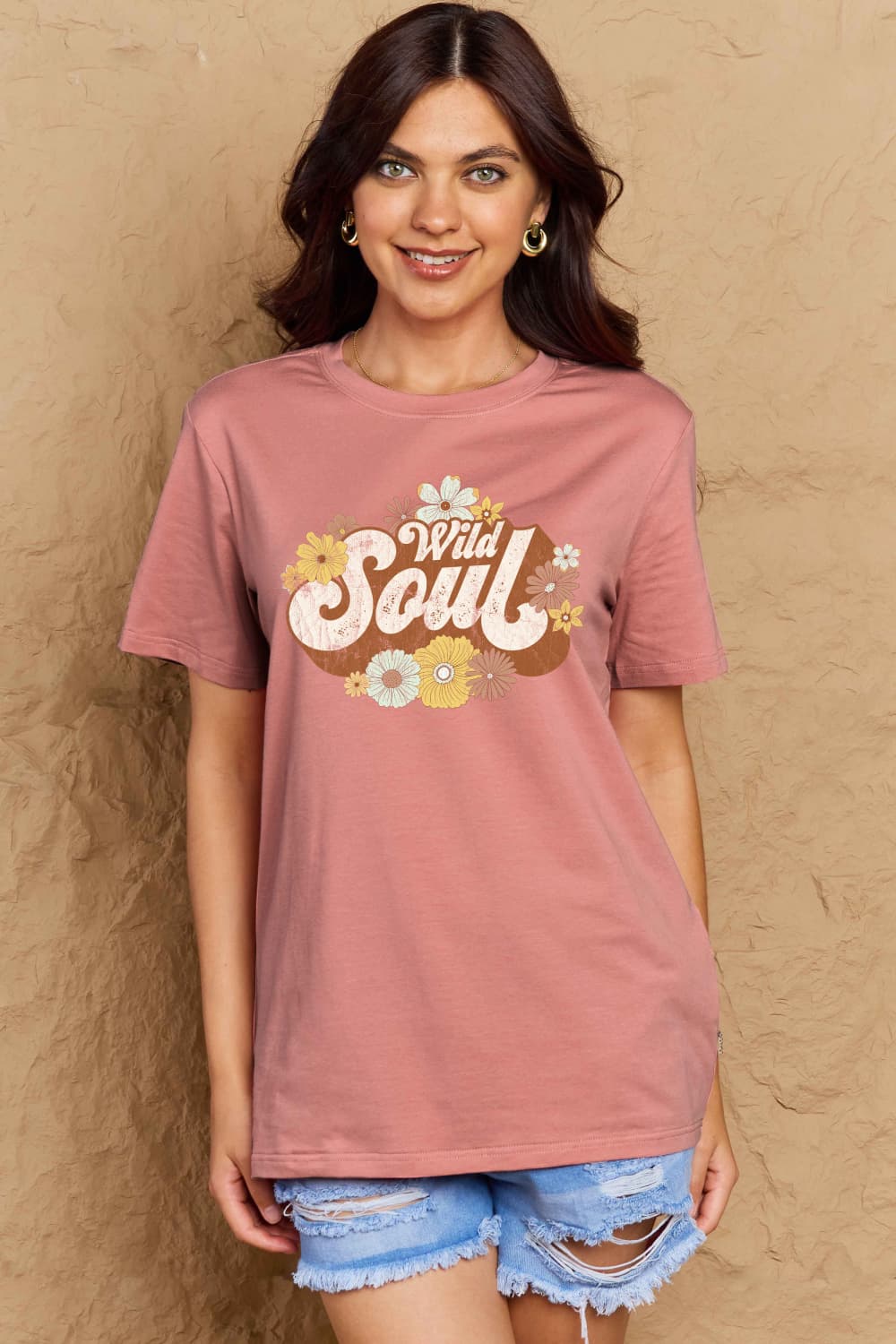 Malibu Dreams Simply Love Full Size WILD SOUL Graphic Cotton T-Shirt