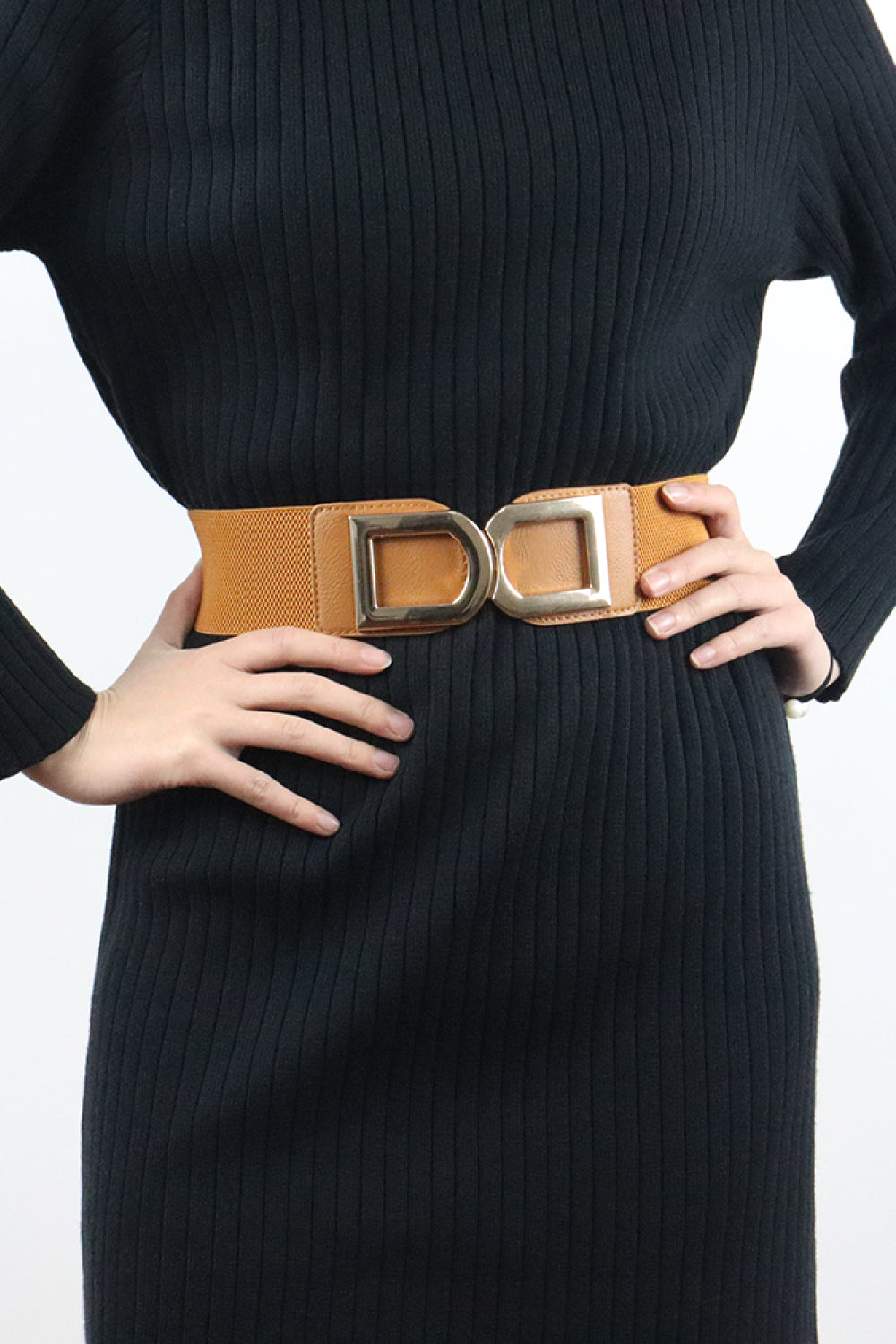 Jessica Anne Beauty Double D Buckle PU Belt