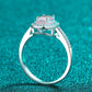 1 Carat Moissanite 925 Sterling Silver Halo Ring 💜