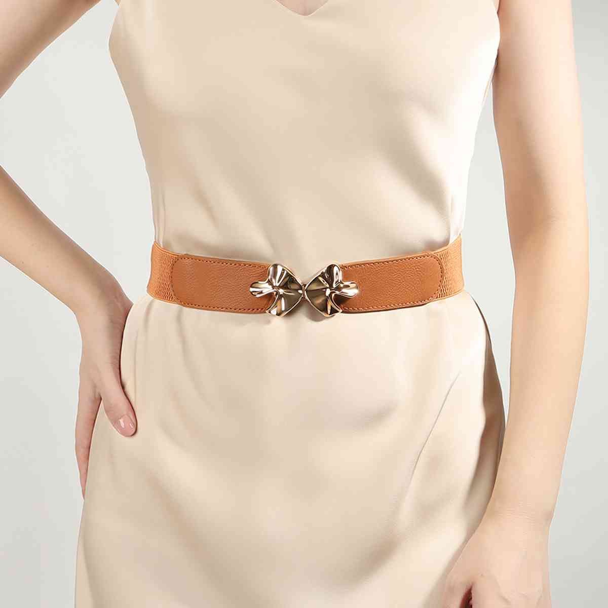 Ariana Beauty Alloy Buckle Elastic Belt