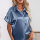 Collared Neck Short Sleeve Shirt