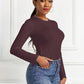 Women's Ava Round Neck Long Sleeve Bodysuit