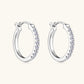925 Sterling Silver Moissanite Huggie Earrings