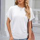 Round Neck Flutter Sleeve T-Shirt