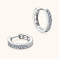 Moissanite 925 Sterling Silver Huggie Earrings | Length 0.65" Carat 0.96 Weight 0.08oz