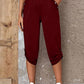 Joselyn Full Size Roll-Tab Capris Pants