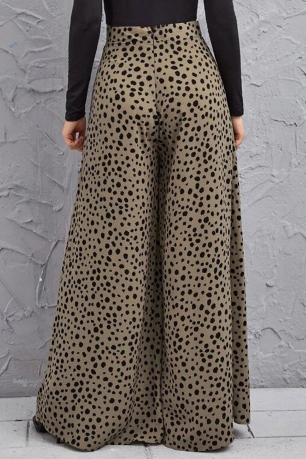 Women's Animal Print High-Rise Pants Culottes