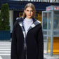 Adrien Planet Black Two-Side Wear Hooded Coat