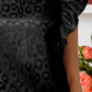 Women's SIBYL Leopard Butterfly Sleeve Blouse