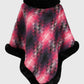 Kenya One Size Faux Fur Trim Poncho
