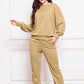 Comfy n' Cozy Round Neck Long Sleeve Sweatshirt and Pants Set