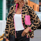 Bella Leopard Zip-Up Dropped Shoulder Jacket