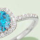 1 Carat Moissanite 925 Sterling Silver Halo Ring 💜