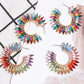 Zinc Alloy Acrylic C-Hoop Earrings