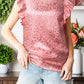 Women's SIBYL Leopard Butterfly Sleeve Blouse