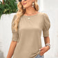 Round Neck Lantern Sleeve Blouse