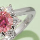 1 Carat Moissanite 925 Sterling Silver Cluster Ring 💜