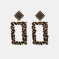 Square Shape Glass Stone Dangle Earrings
