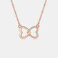Moissanite 925 Sterling Silver Heart Bow Necklace