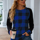 Women's Jasira Plaid Round Neck Long Sleeve T-Shirt