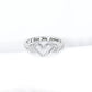 Hand Heart Shape 925 Sterling Silver Open Ring