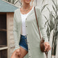 Button Down Long Sleeve Longline Cardigan