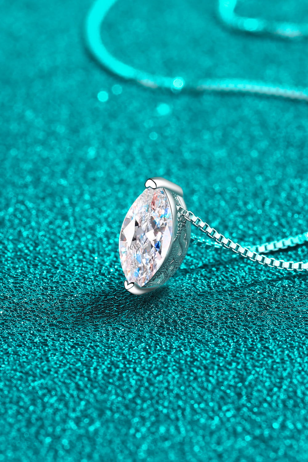 1 Carat Moissanite 925 Sterling Silver Necklace 💜