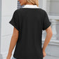 Eyelet Johnny Collar Short Sleeve T-Shirt