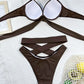 Crisscross Halter Neck Bikini Set