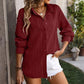 Button Up Dropped Shoulder Shirt