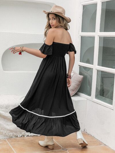 High-Low Off-Shoulder Dress