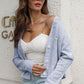 Cable-Knit Button Down Cardigan