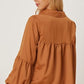Laura Jay Balloon Sleeve Collared Neck Blouse