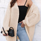 Open Front Dropped Shoulder Longline Cardigan