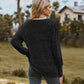 Full Size Round Neck Long Sleeve Buttoned T-Shirt