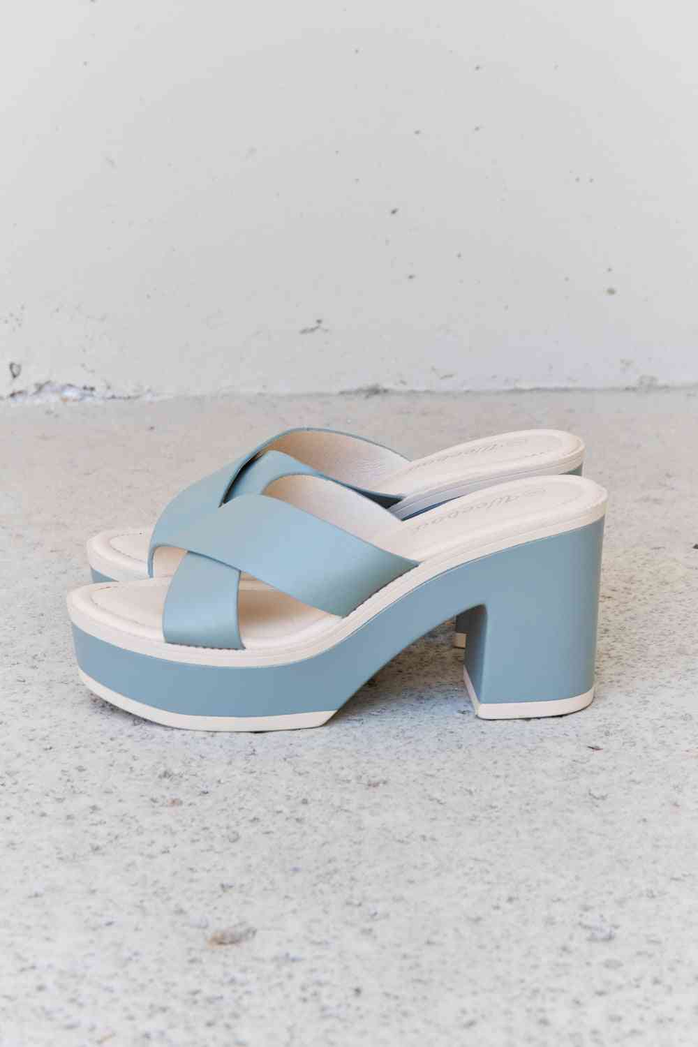 Weeboo Cherish The Moments Contrast Platform Sandals *