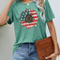 US Flag Flower Graphic Tee