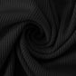 Ribbed Slit Single Shoulder Wrap Dress